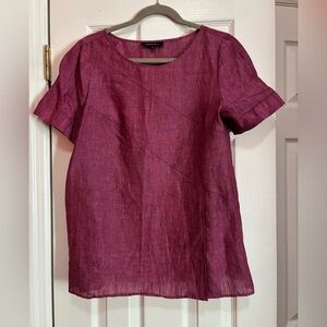 LAFAYETTE 148 NEW YORK 100% LINEN TOP SIZE 4